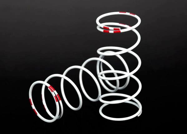 Traxxas Spring, shock, white (GTR long) (0.810 rate pink) (1 pair)