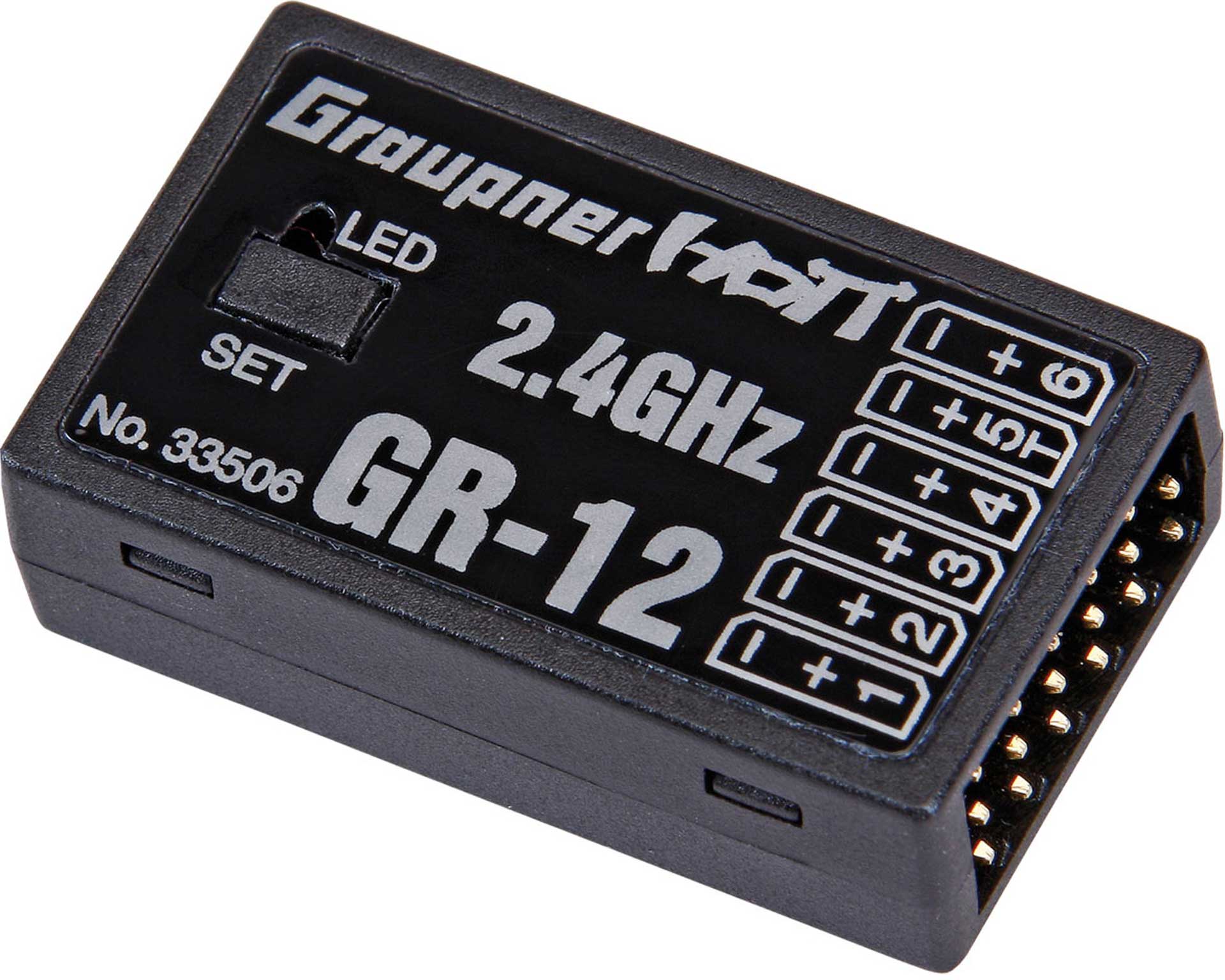 Graupner GR-12 2.4GHz HOTT 6-kanaals Ontvanger