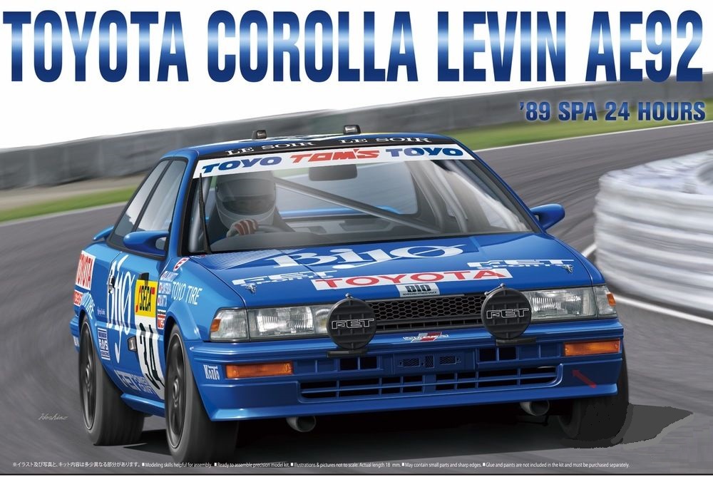 NuNu Hobby Toyota Corolla Levin AE92 '89 SPA 24 Hours 1/24