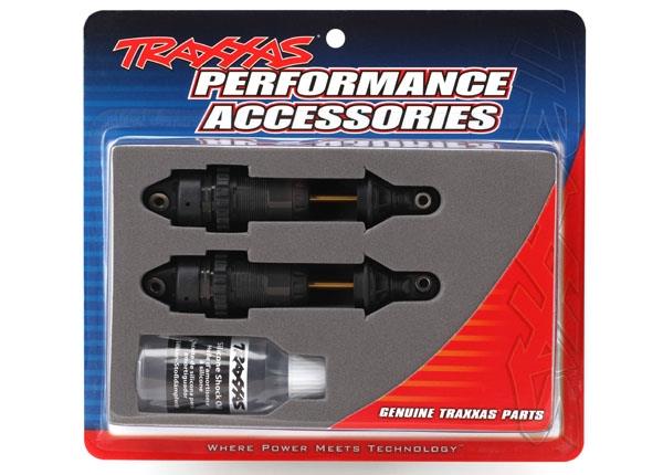Traxxas Shocks, GTR long, hard-anodized, PTFE-coated bodies with TiN shafts (assembled) (2) (without springs)