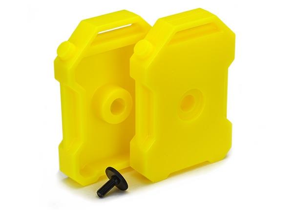 Traxxas Fuel canisters (yellow) (2)/ 3X8 FCS (1)