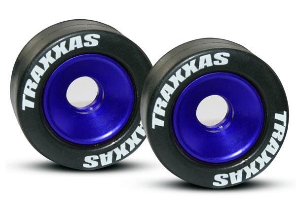 Traxxas Wheels aluminum (blue-anodized) (2)/ 5x8mm ball bearings (4)