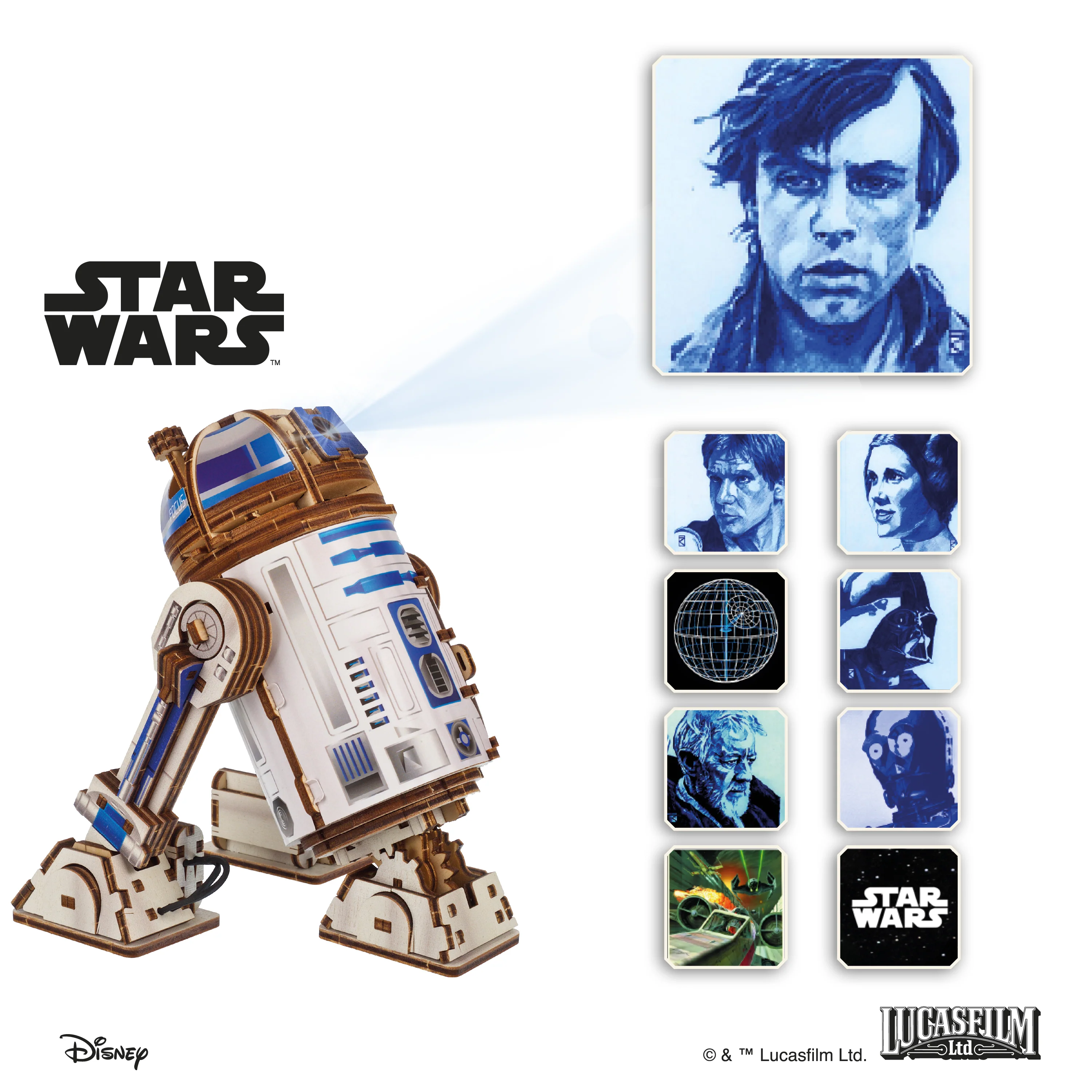 U-Gears R2-D2 Star Wars mechanisch houten bouwpakket