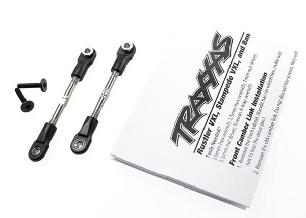 Traxxas Turnbuckles, camber link, 47mm (67mm center to center) (front) (assembled with rod ends and hollow balls) (1 left, 1 right)