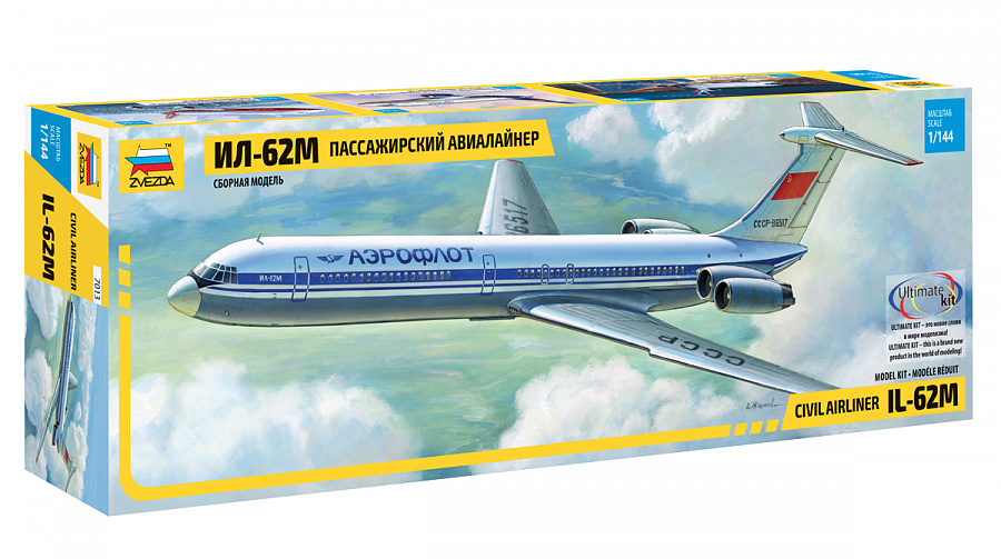 Zvezda Civil airliner IL-62M 1/144