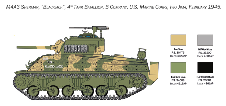 Italeri M4 Sherman U.S. Marine Corps 1/35