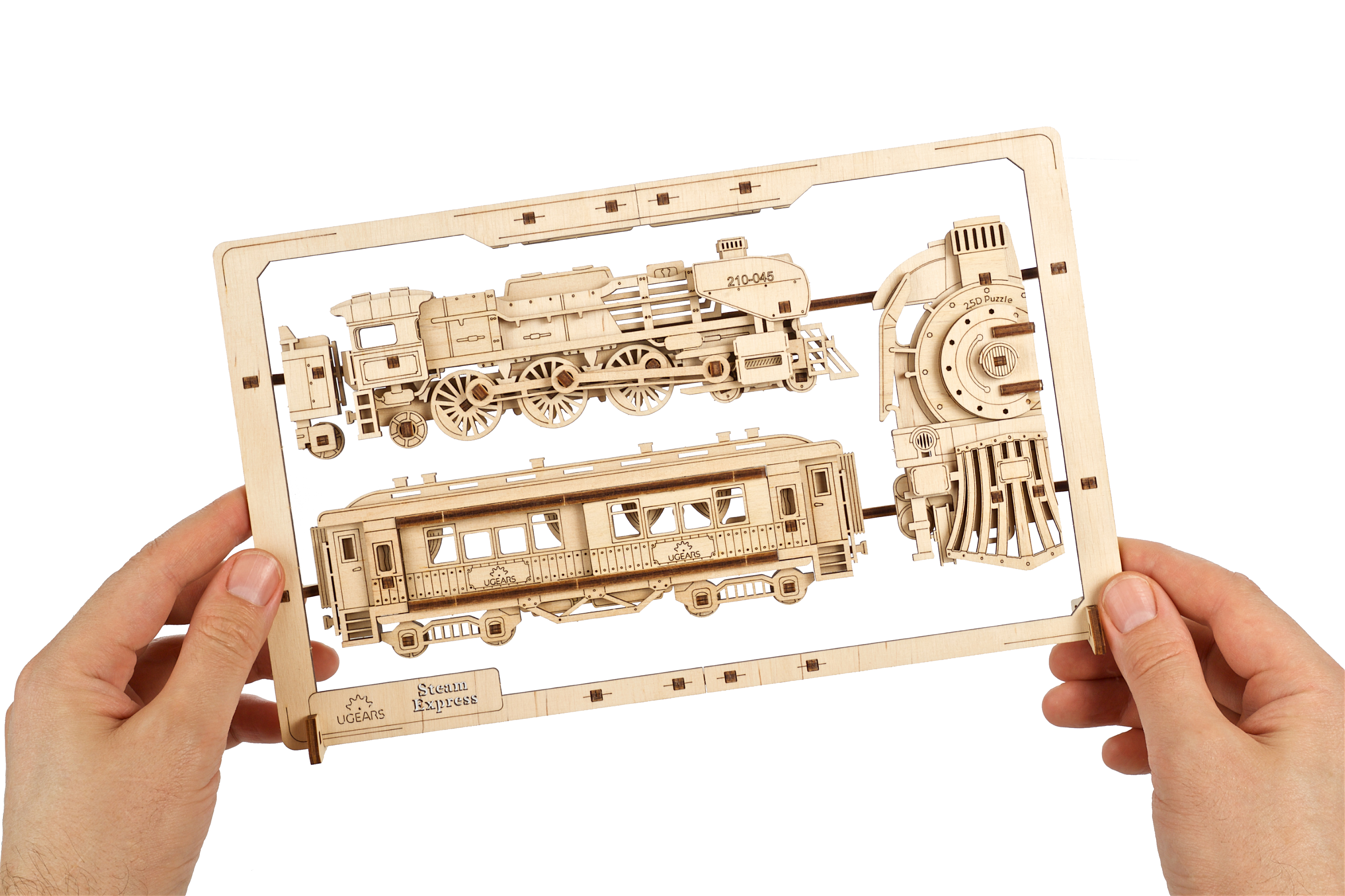U-Gears 2.5D Puzzle Steam Express mechanisch houten bouwpakket