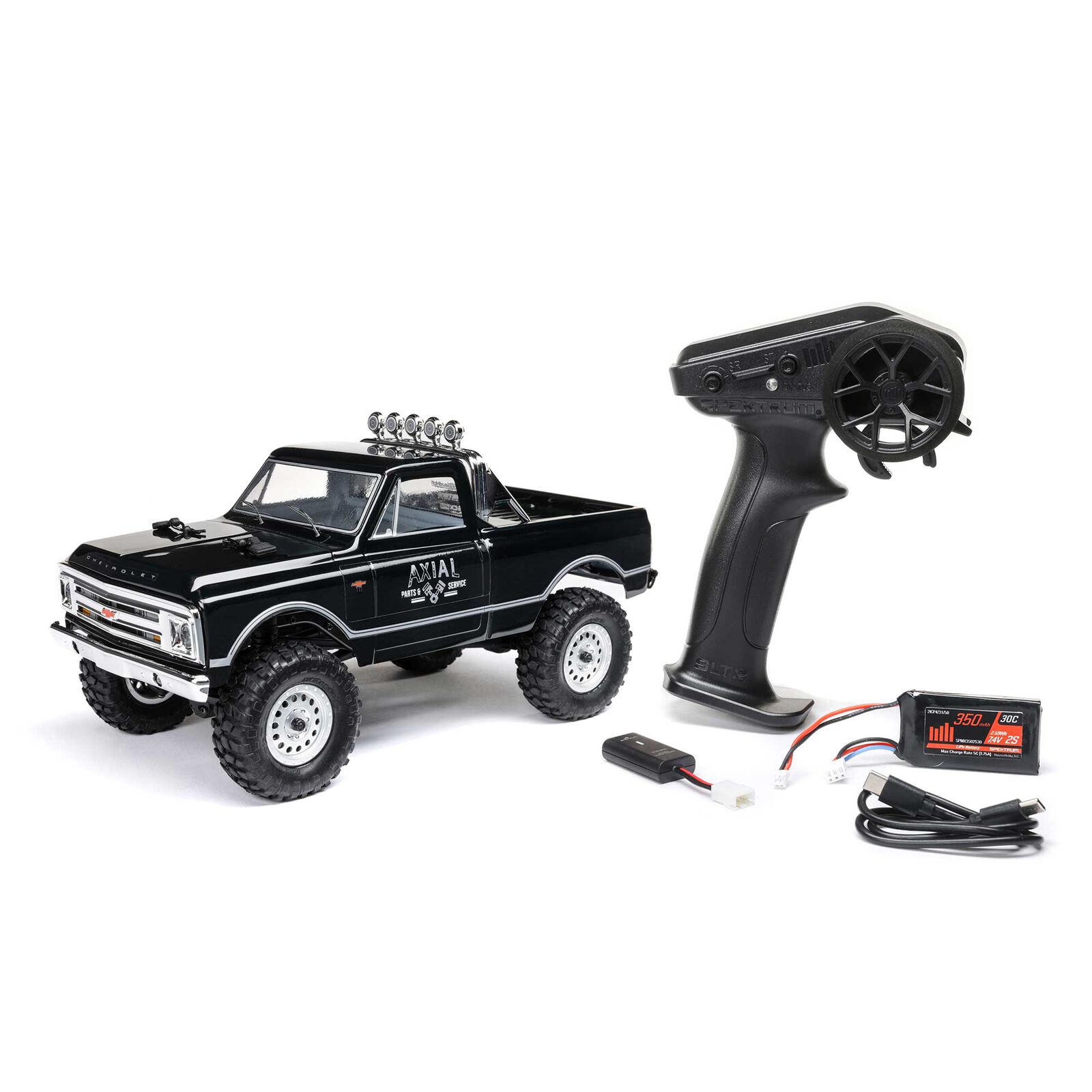 Axial SCX24 1967 Chevrolet C10 4WD Truck Brushed RTR Black 1/24