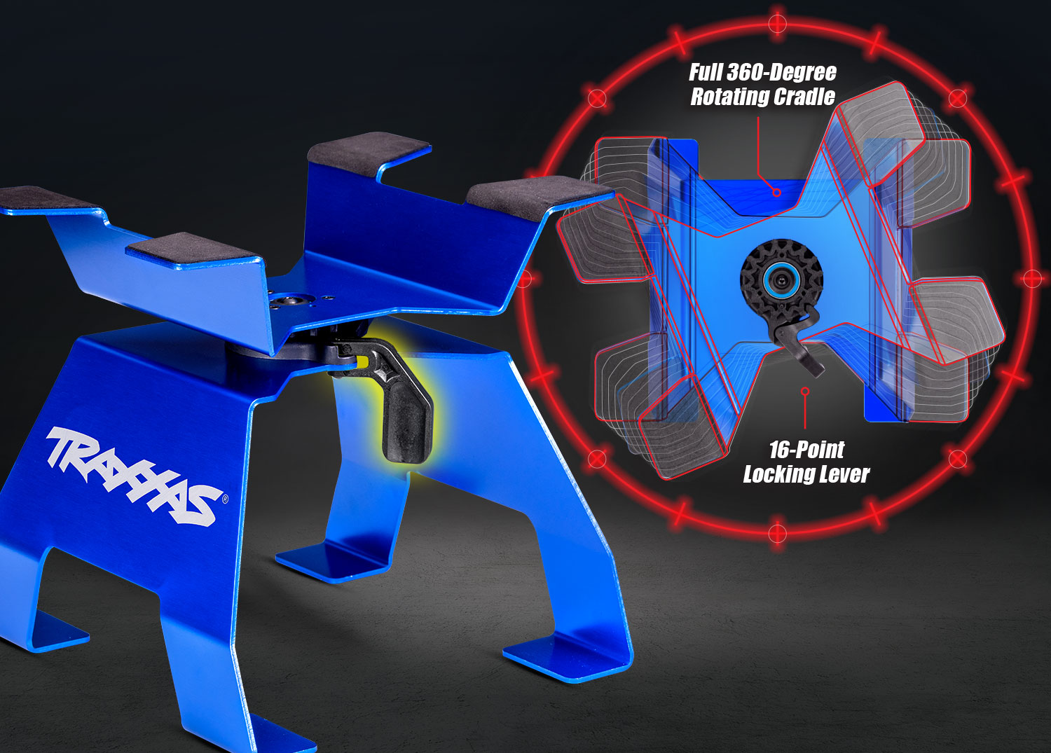 Traxxas R/C Car and X-Truck Stand Blue 1/5