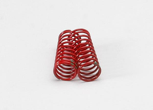 Traxxas Spring, shock (red) (GTR) (1.8 rate double green stripe) (1 pair)