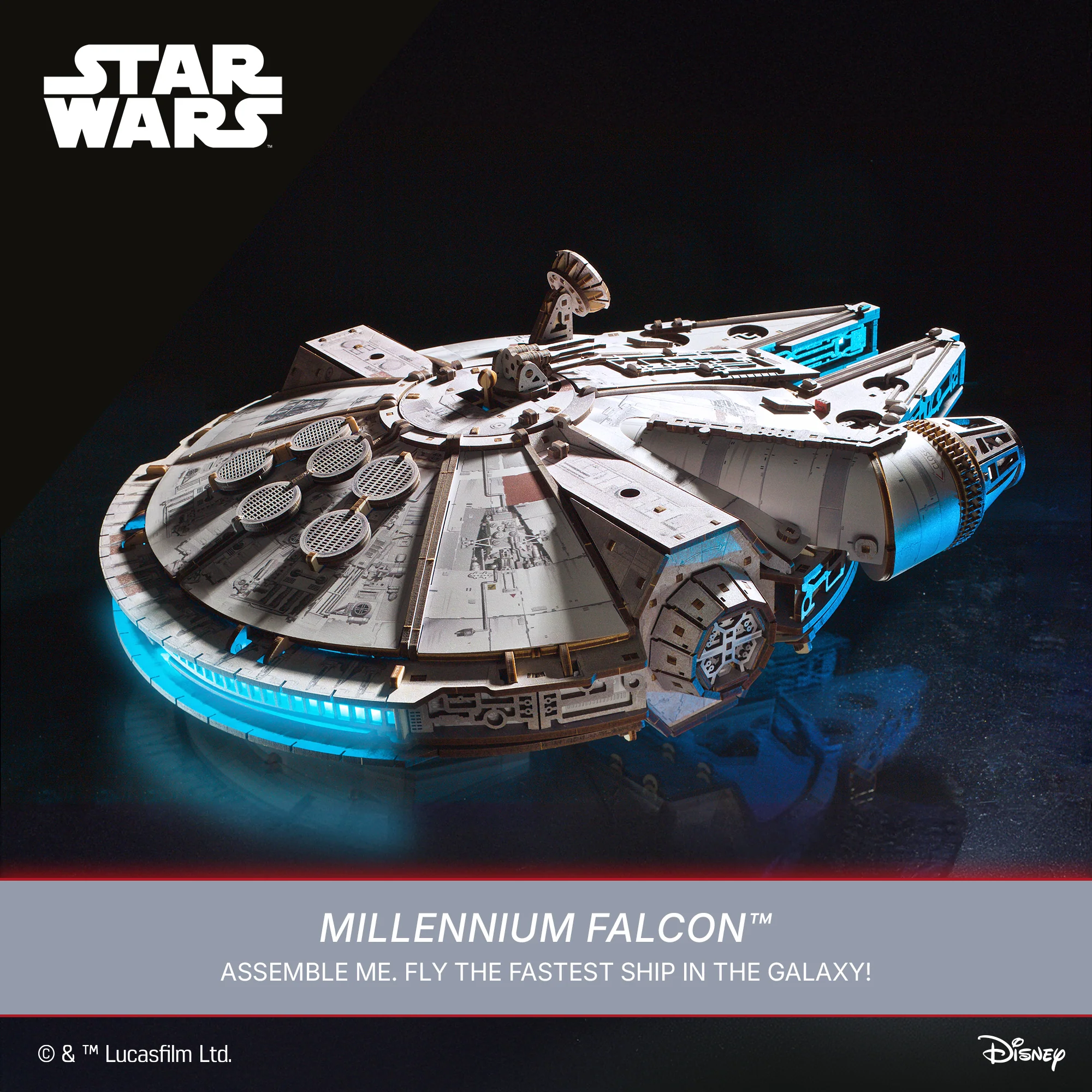 U-Gears Millennium Falcon Star Wars mechanisch houten bouwpakket