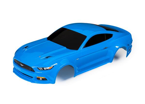 Traxxas Body Ford Mustang Grabber Blue (painted decals applied)