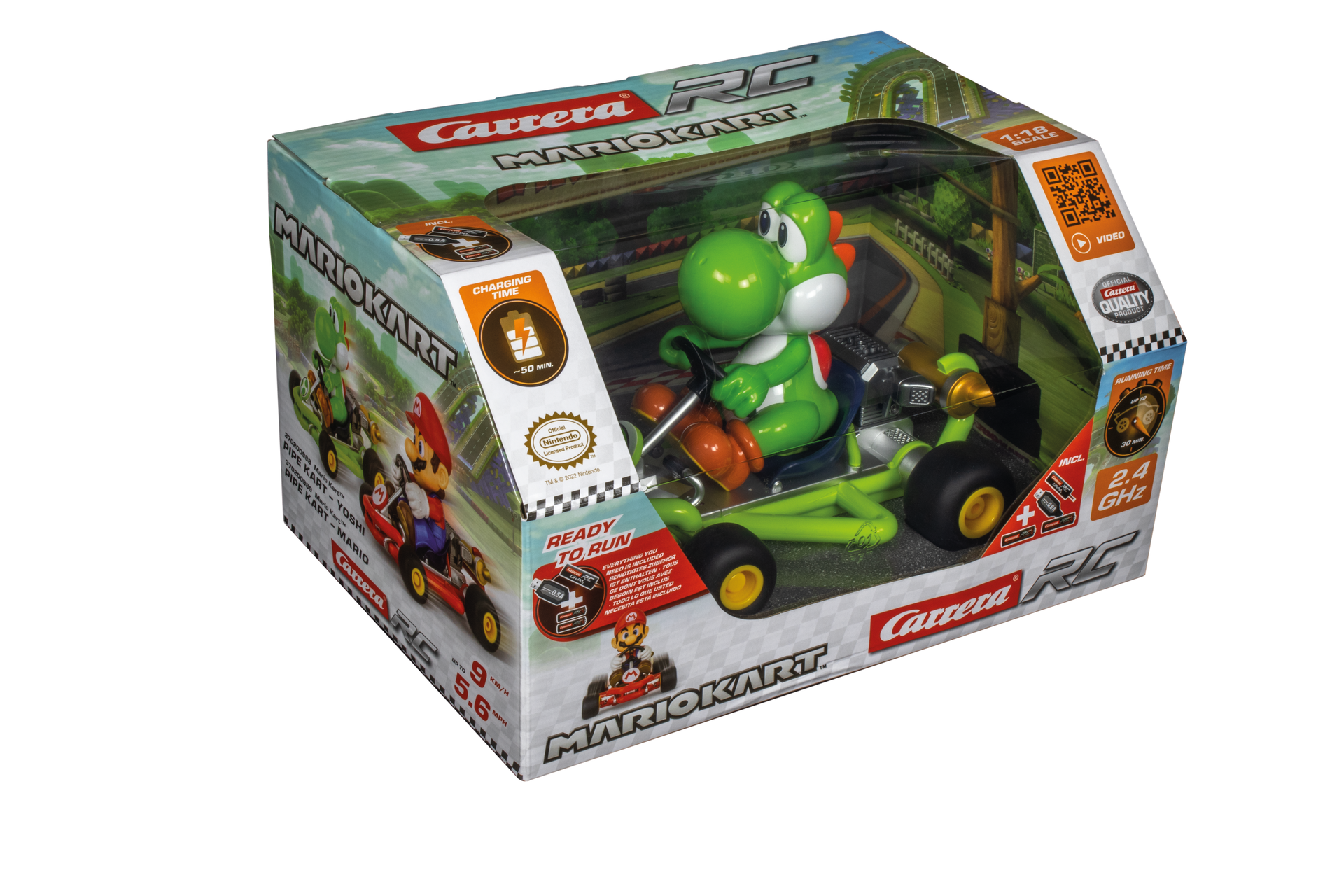 Carrera 2,4GHz Mario Kart™ Pipe Kart, Yoshi 1/18