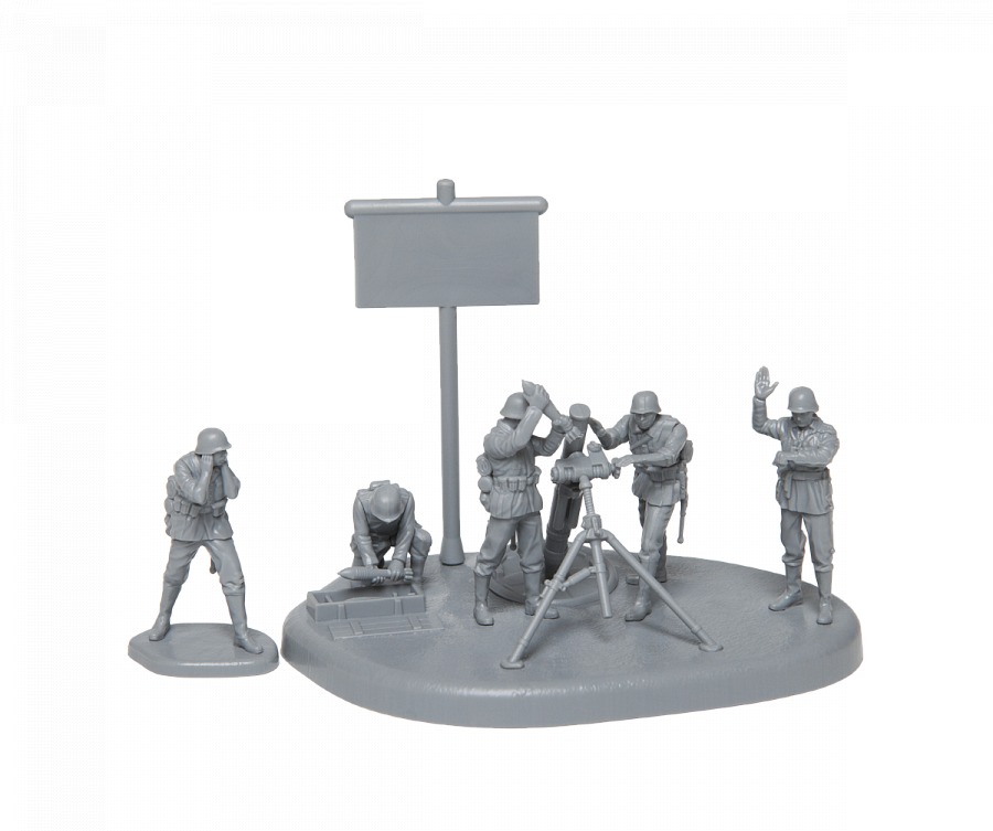 Zvezda German 120mm Mortar with Crew WWII 1/72