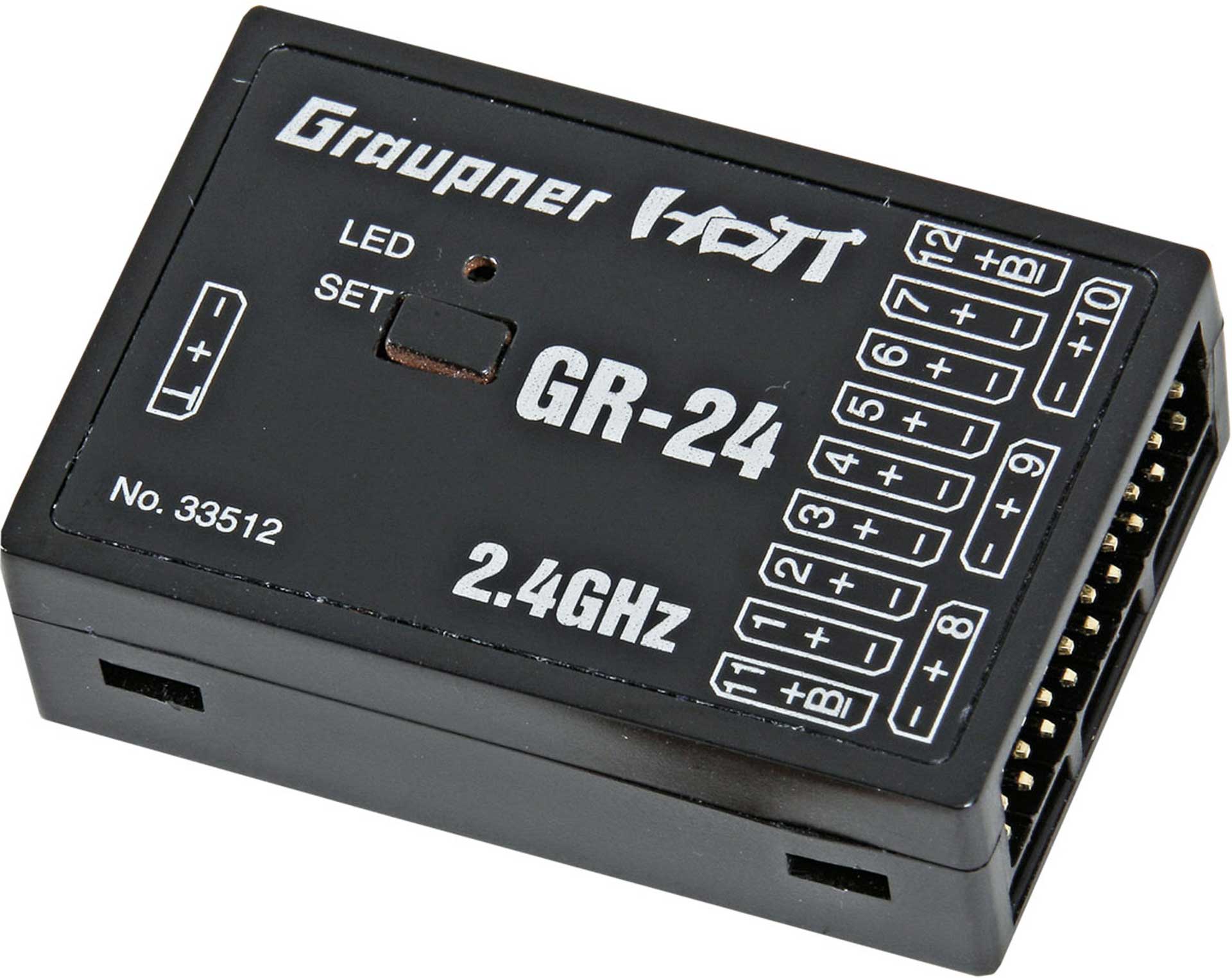 Graupner GR-24 2.4GHz HoTT 12-kanaals Ontvanger