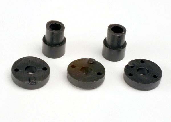 Traxxas Piston head set (2-hole (2)/ 3-hole (2))/ shock mounting bushings & washers (2) (Big Bore Shocks)