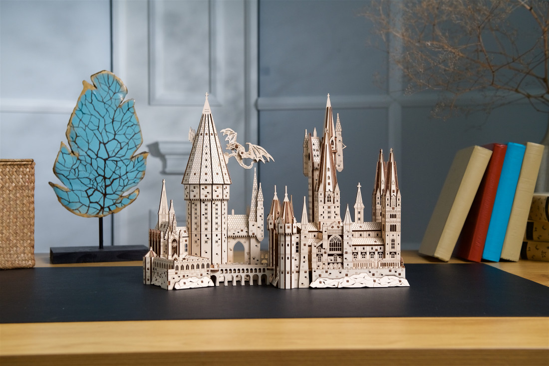 U-Gears Hogwarts kasteel Harry Potter mechanisch houten bouwpakket