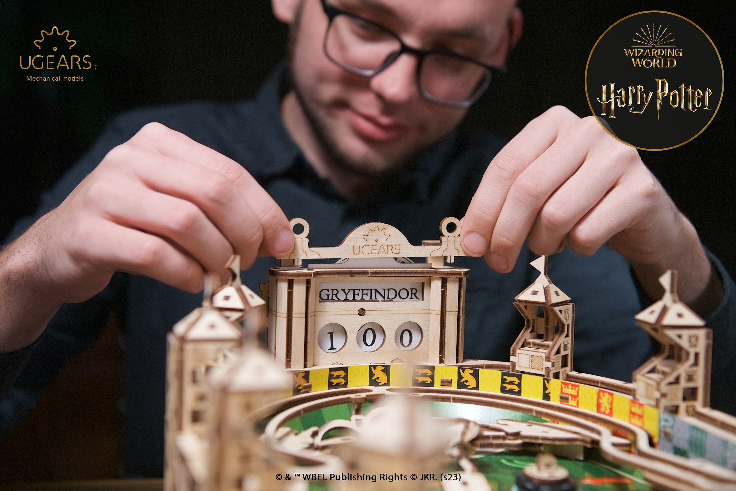 U-Gears Quidditch Pinball Harry Potter Flipperkast mechanisch houten bouwpakket