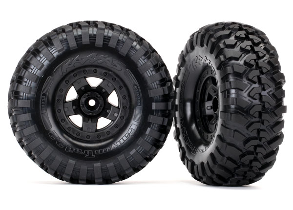 Traxxas Tires and wheels assembled glued (TRX-4 Sport wheels Canyon Trail 2.2 tires) (2)