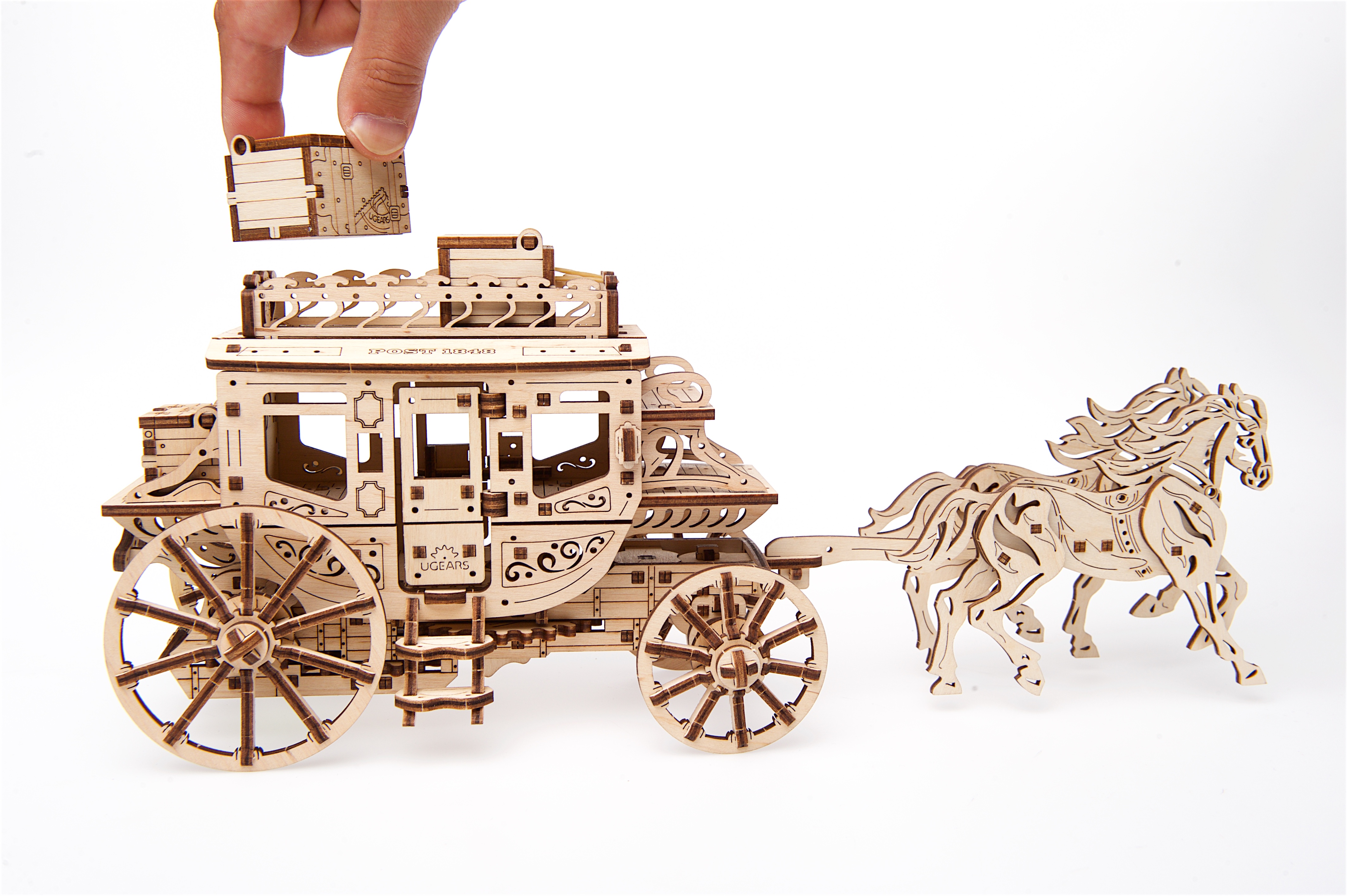 U-Gears Stagecoach / Koets mechanisch houten bouwpakket