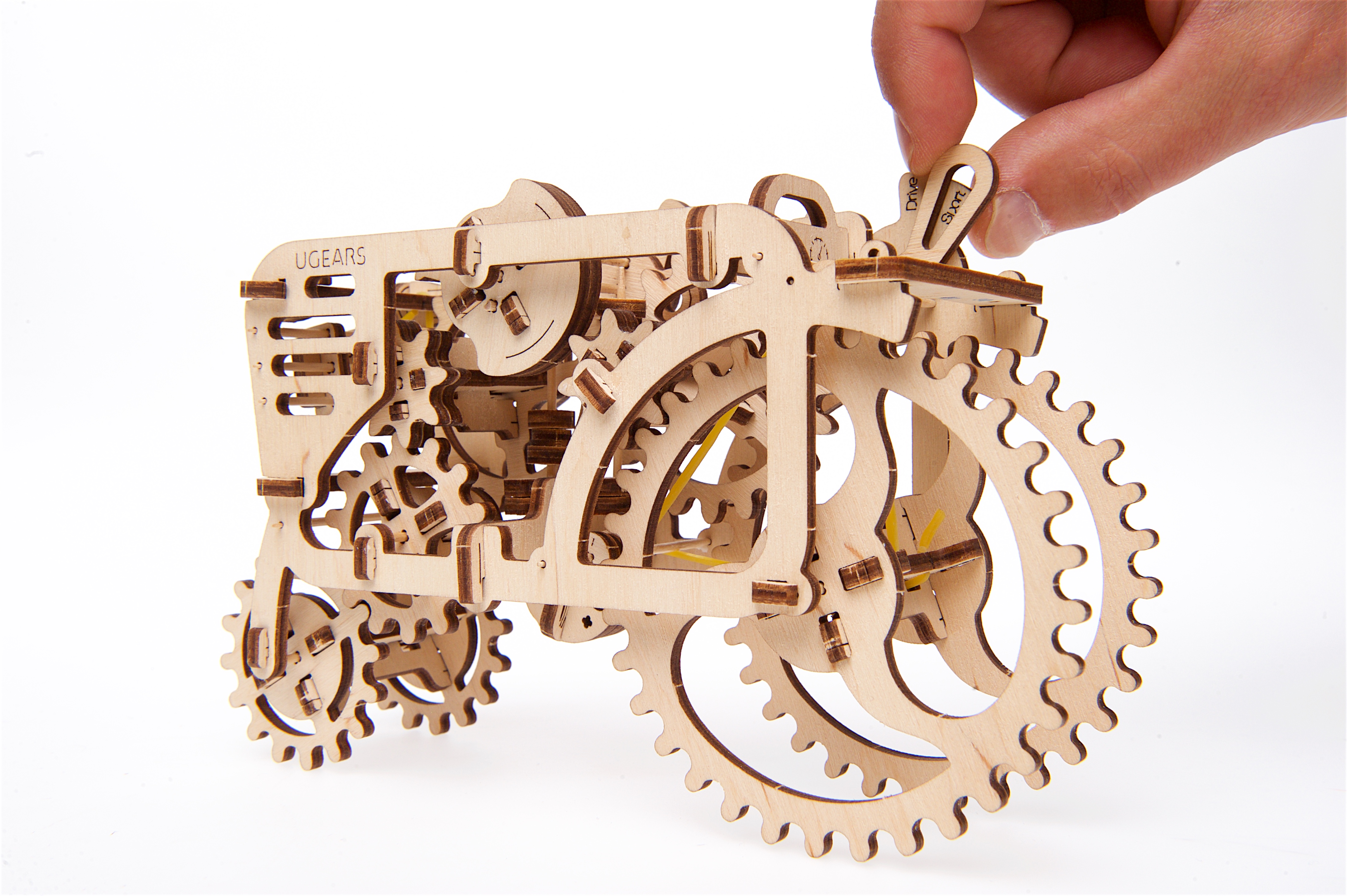 U-Gears Tractor mechanisch houten bouwpakket