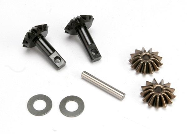 Traxxas Gear set, differential (output gears (2)/ spider gears (2)/ spider gear shaft)