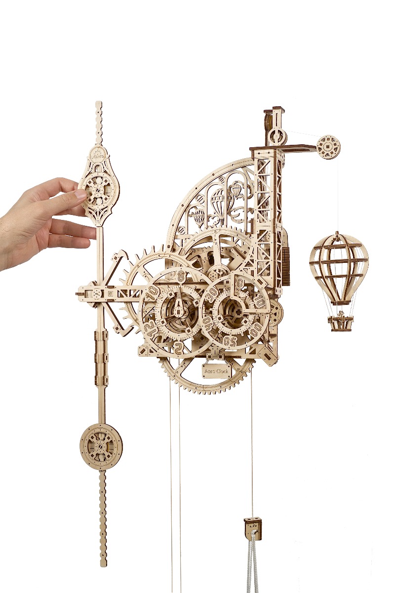 U-Gears Aero Wandklok mechanisch houten bouwpakket