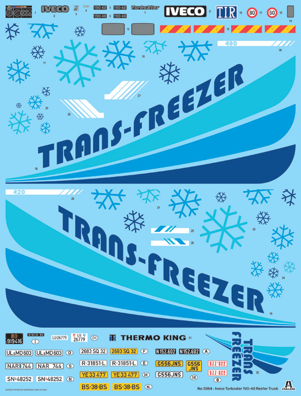 Italeri Iveco TURBOSTAR 190.48 Reefer Truck 1/24