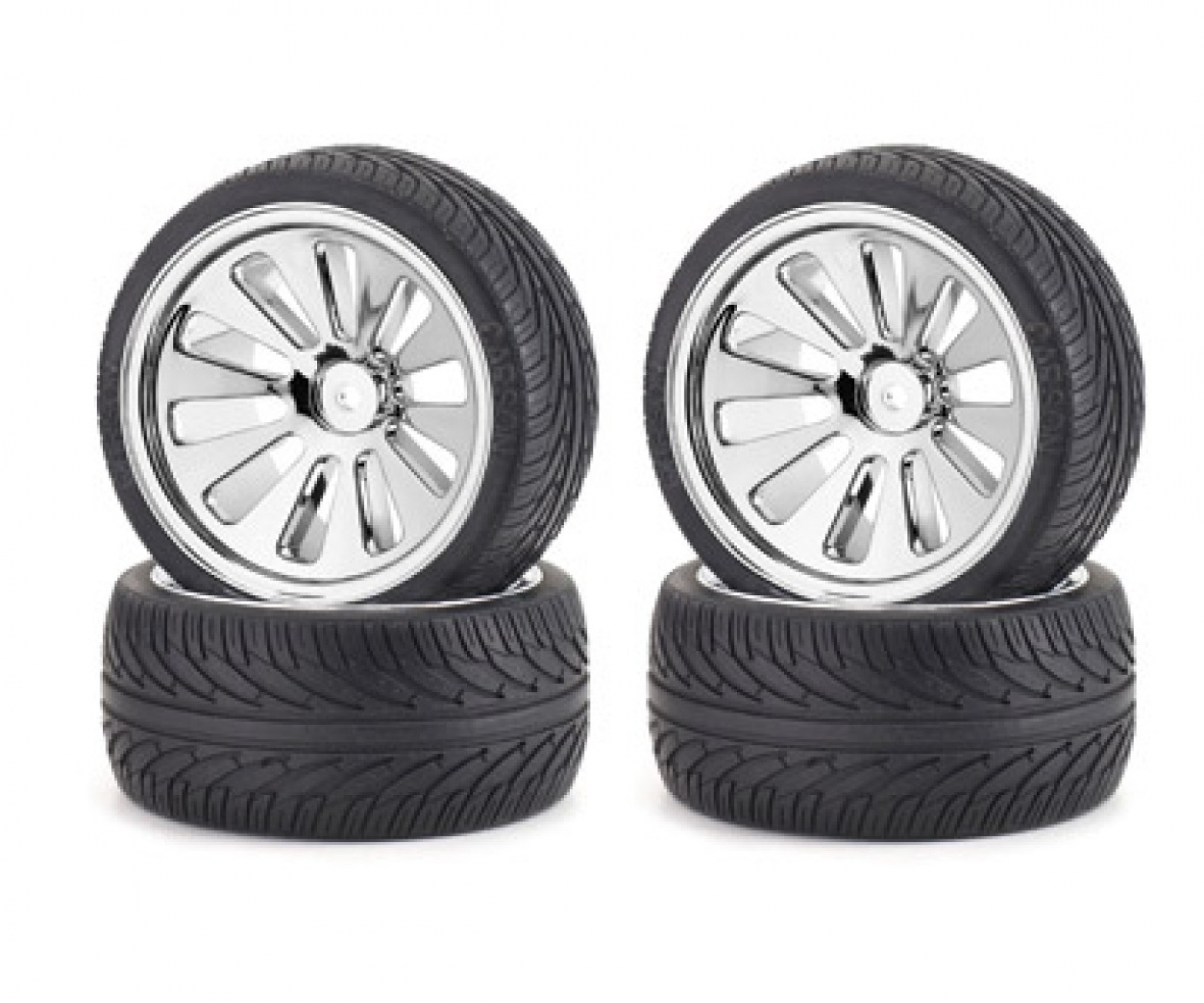 Carson CV-10B Buggy on-road banden op verchroomde velgen 1/10 (4)