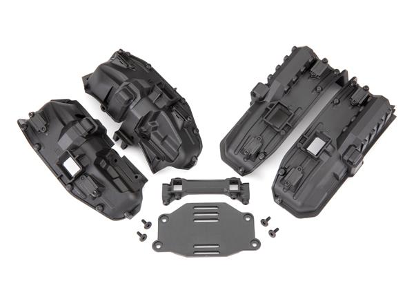 Traxxas Fenders Inner (narrow) front & rear (for clipless body mounting) (2 each)/ rock light covers (8)/ battery plate/ body mount/ 3x8 flat-head screws (4)/ 2.5x6 CS (10)