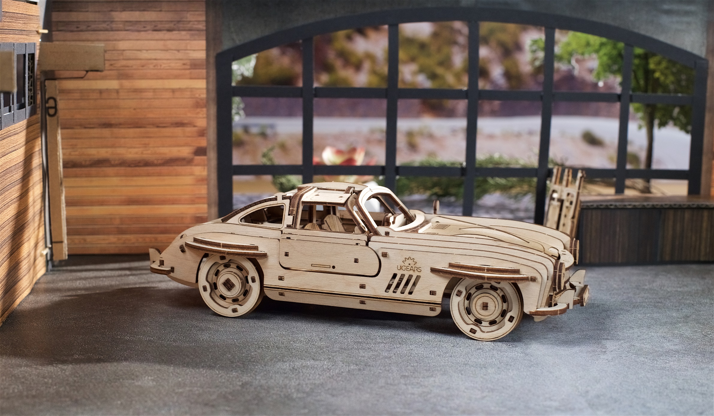 U-Gears Gevleugelde sportcoupé mechanisch houten bouwpakket
