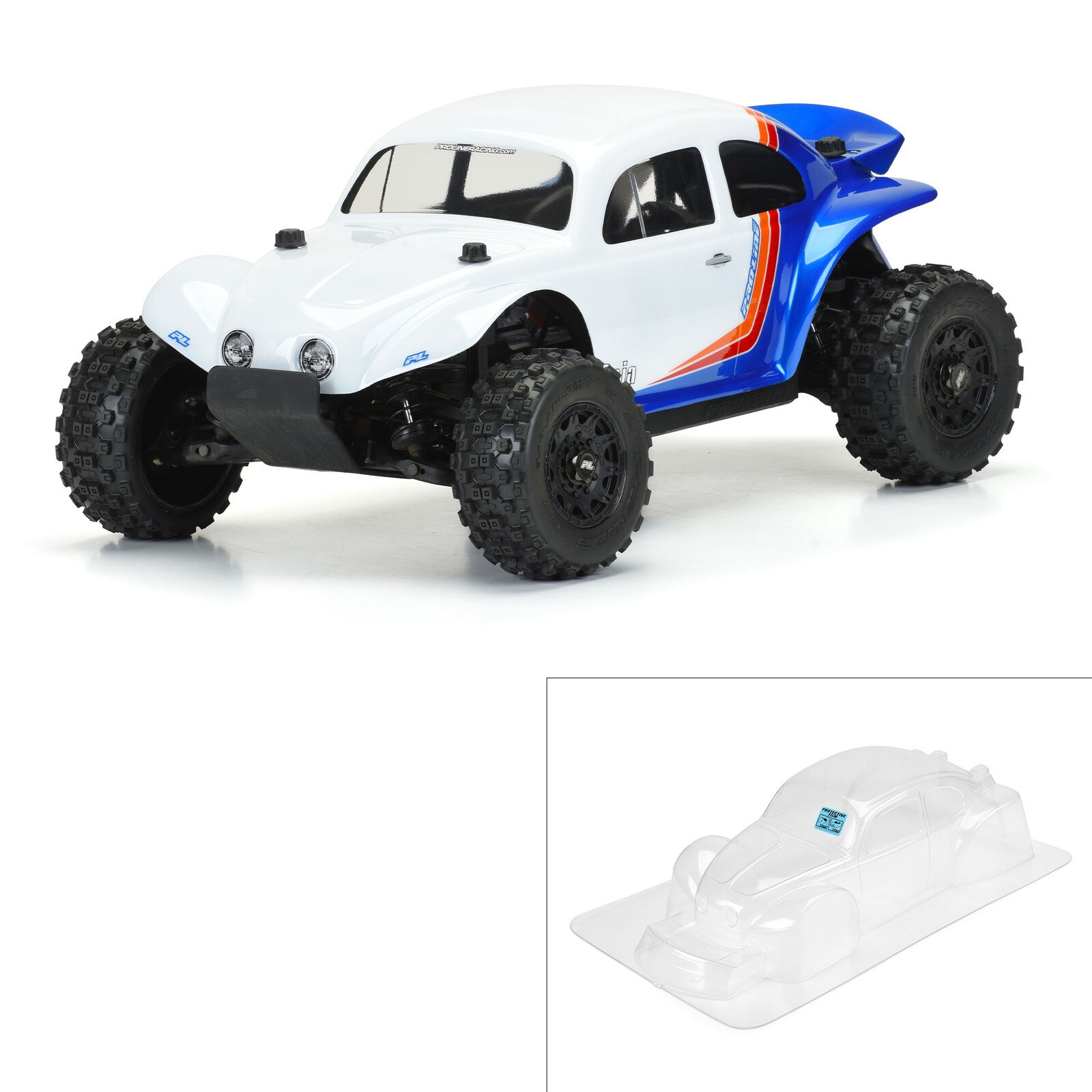 Proline Volkswagen Baja Bug Clear Lexan Body for SC 1/10
