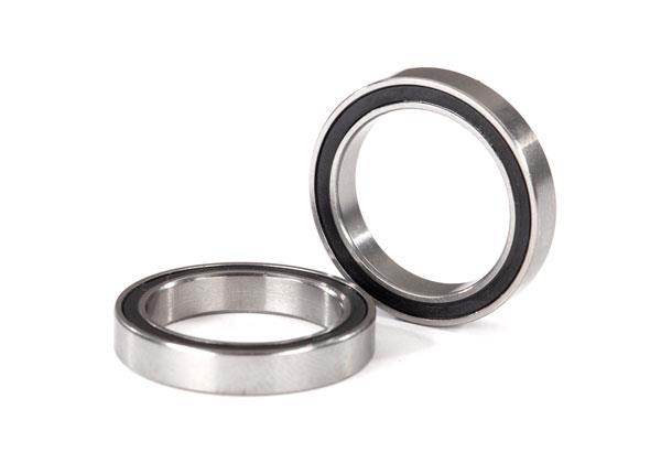 Traxxas Ball bearings black rubber sealed (17x23x4mm) (2)