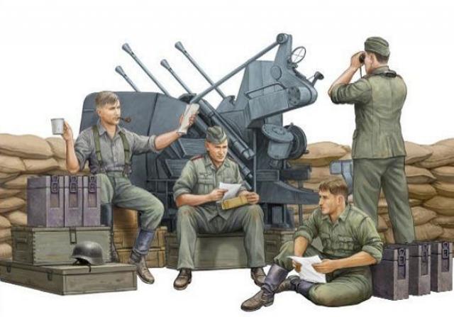 Trumpeter German Anti-Aircraft Gun Crew 1/35