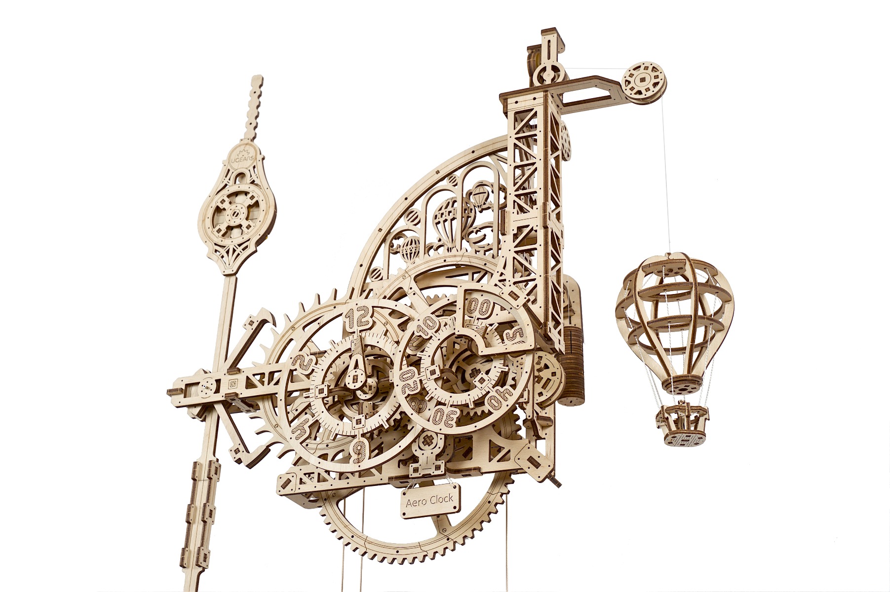 U-Gears Aero Wandklok mechanisch houten bouwpakket