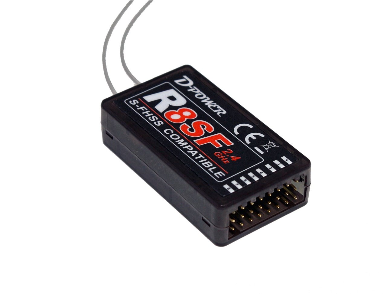 D-Power R-8SF S-FHSS Compatible 8-Kanaals Ontvanger