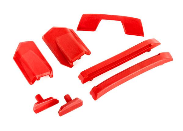 Traxxas Body reinforcement set red/ skid pads (roof) (fits #9511 body)