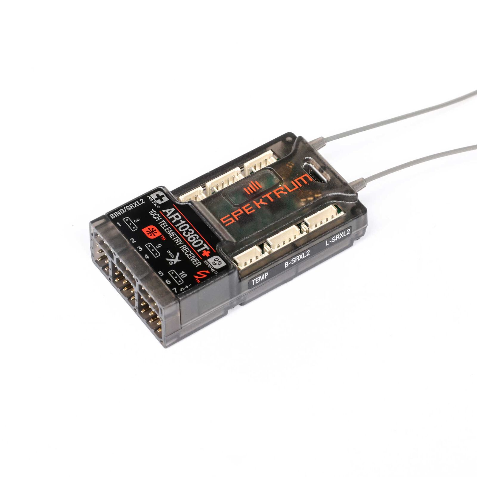 Spektrum AR10360T+ DSMX 10-Kanaals AS3X+ & SAFE Telemetrie Ontvanger