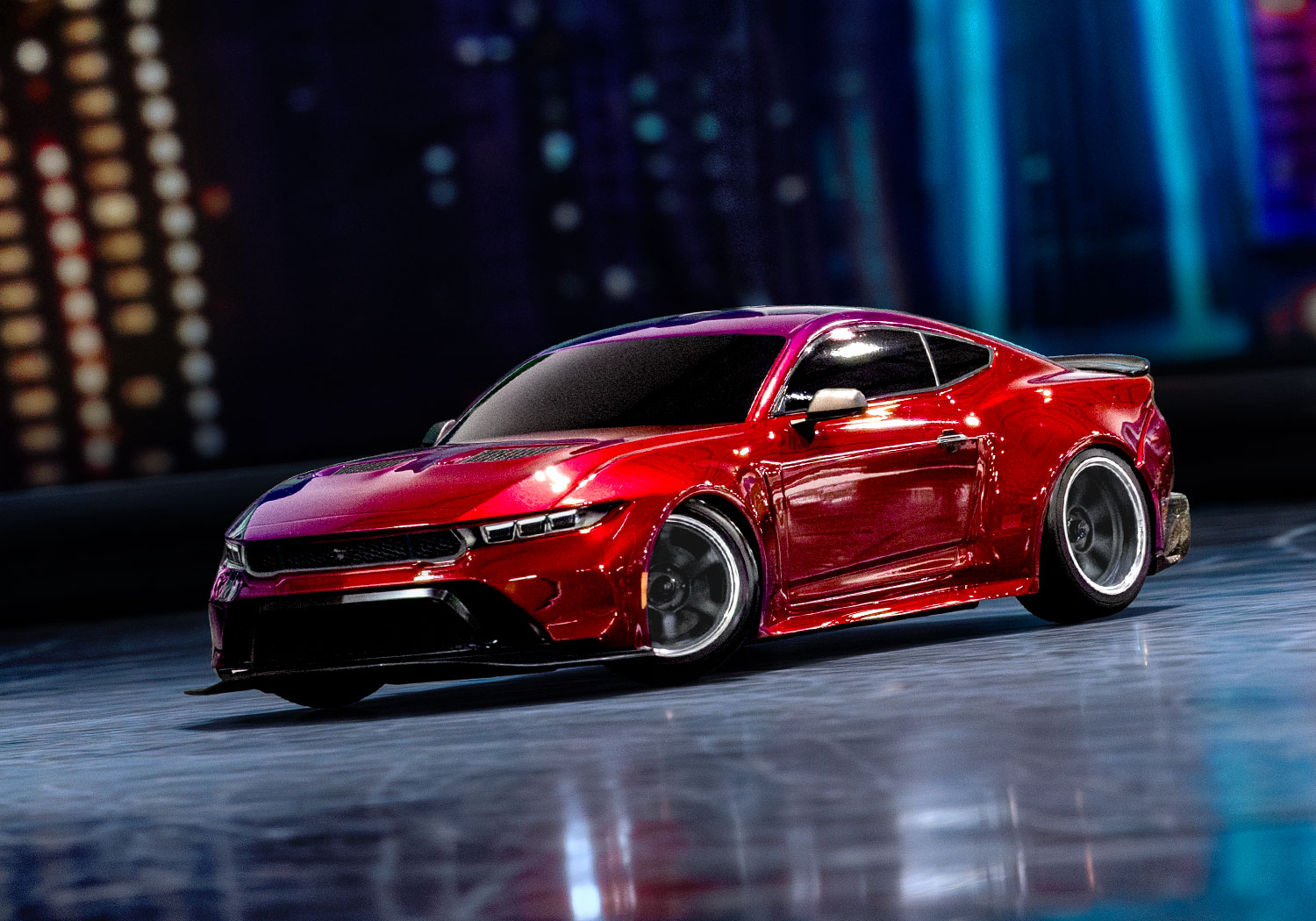 Traxxas 4-TEC 2024 Ford Mustang RWD Drift Car RTR 1/10 Red