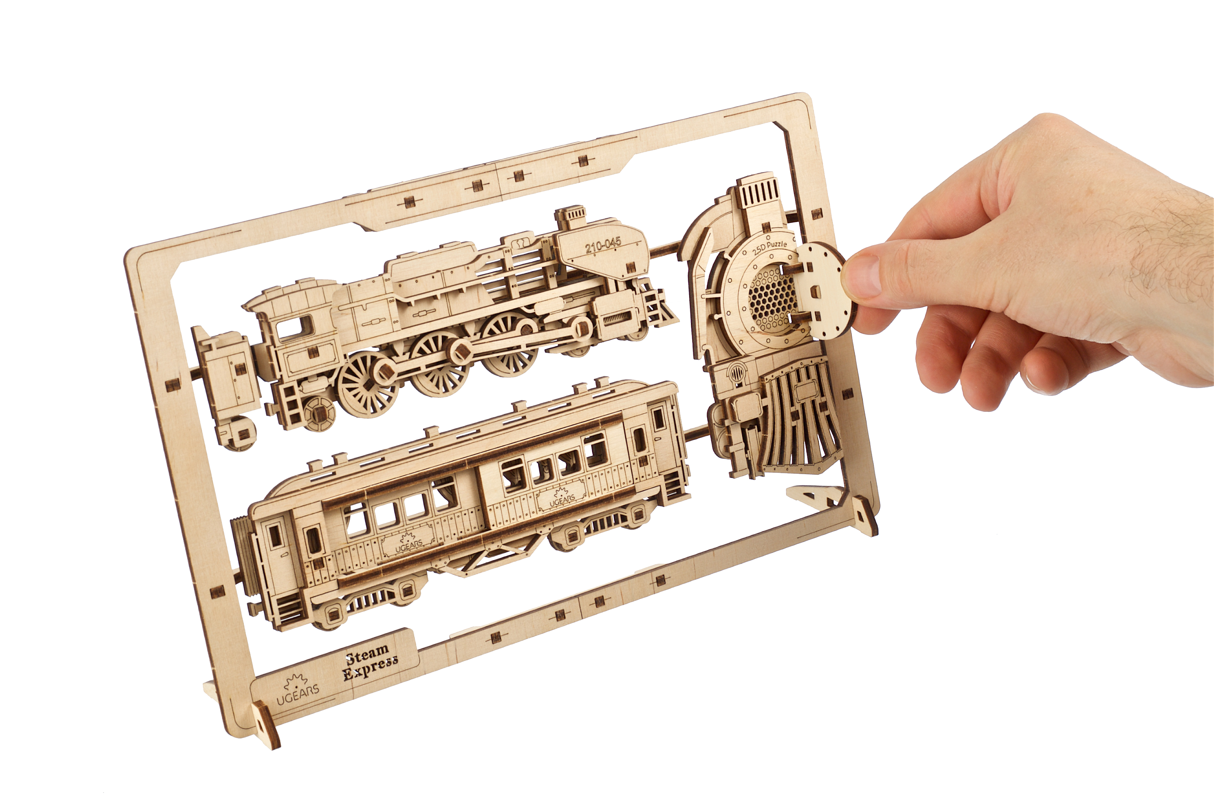 U-Gears 2.5D Puzzle Steam Express mechanisch houten bouwpakket