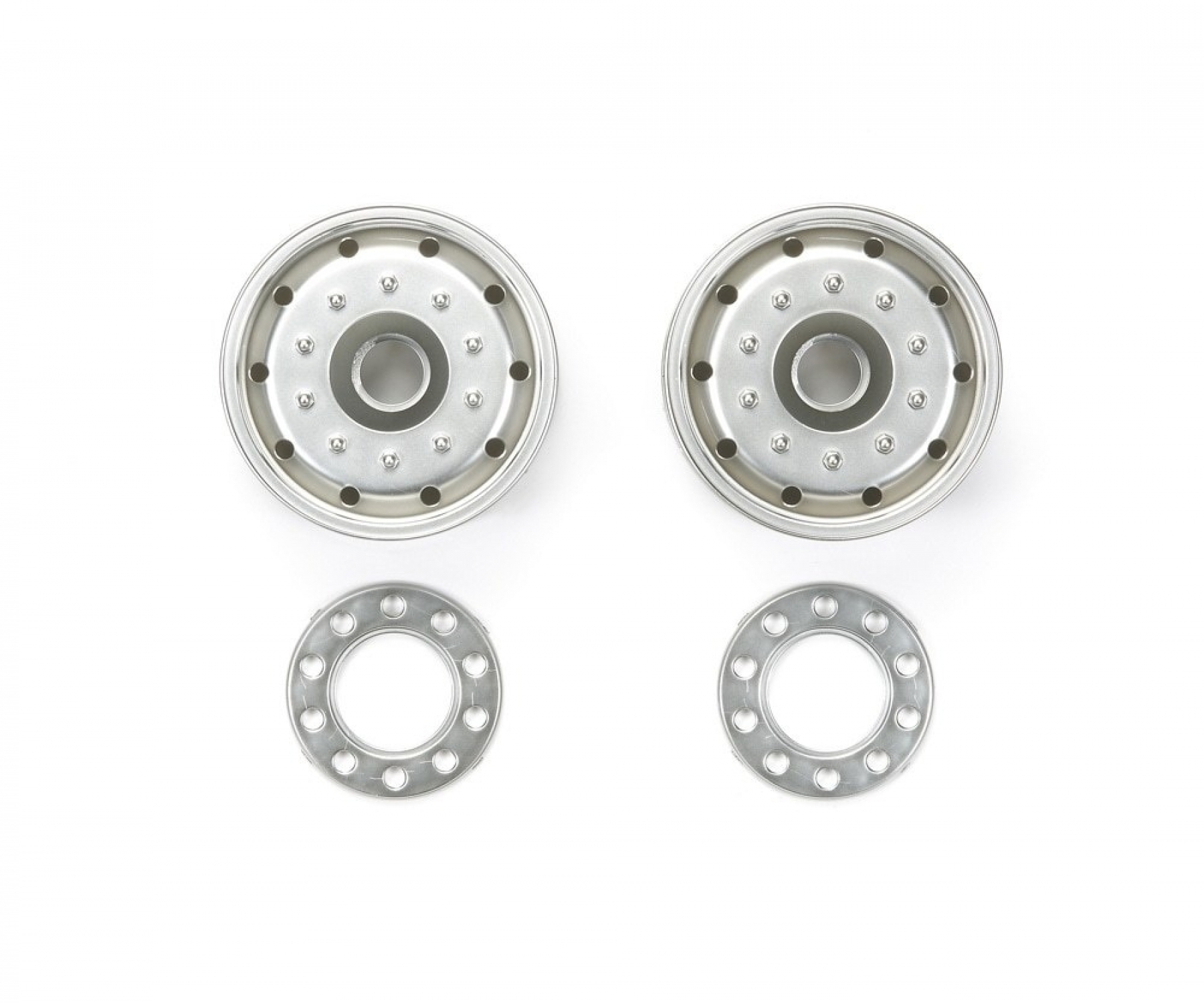 Tamiya Metal-Plated Wheels 30mm width Matte Finish (2)