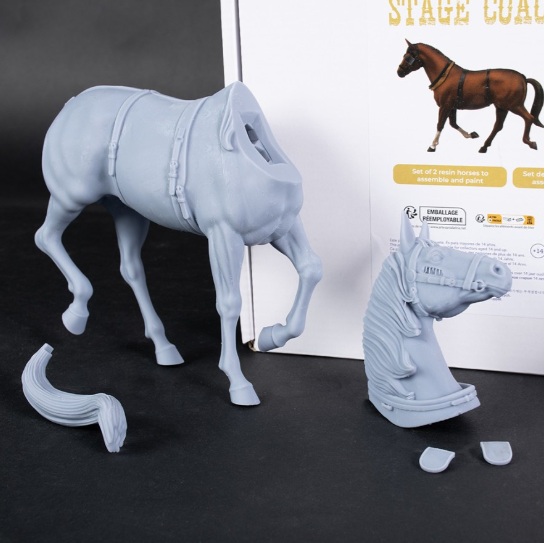 Artesania Latina Set van 2 Paarden van Resin voor StageCoach 1/12