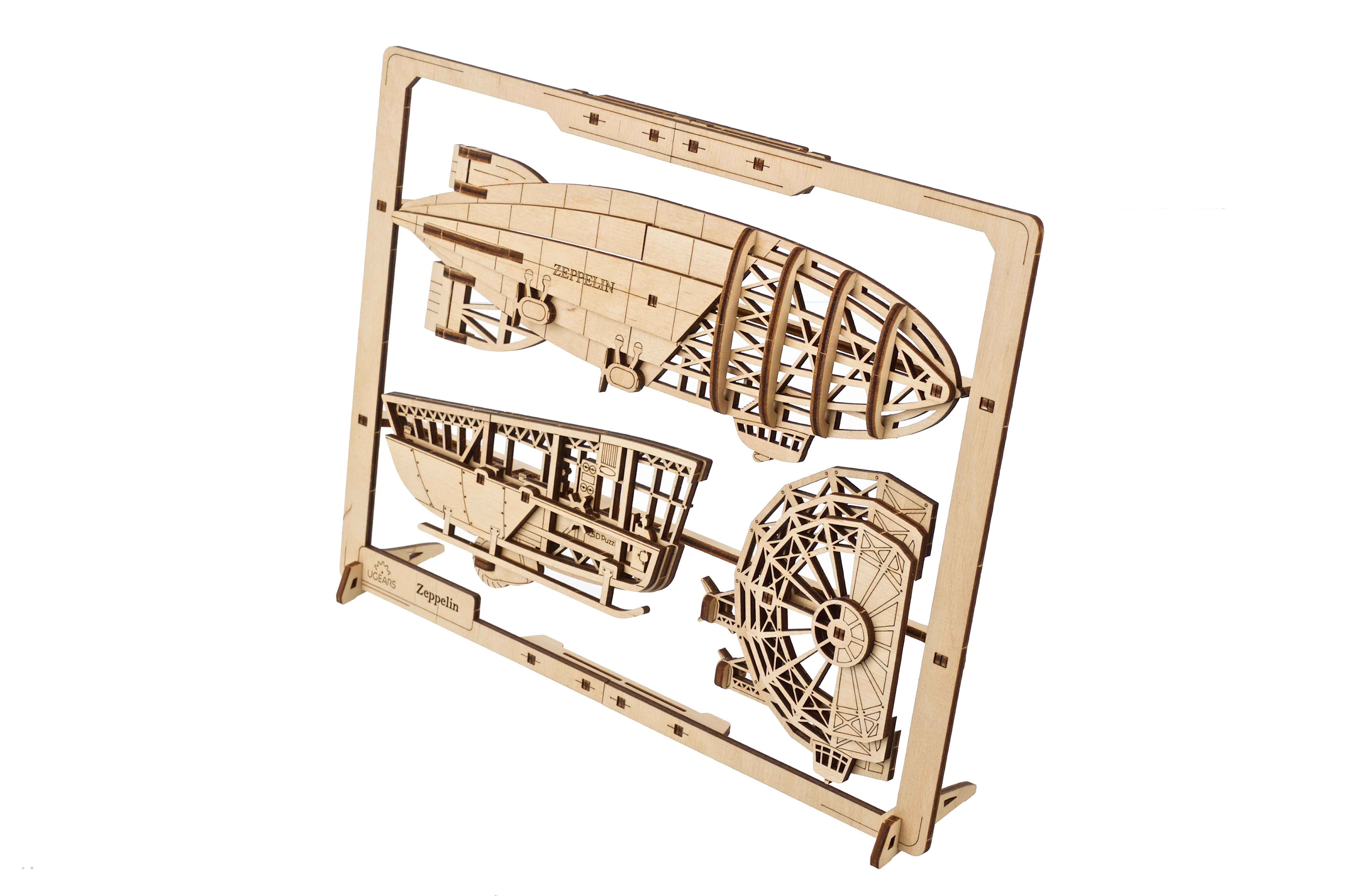 U-Gears 2.5D Puzzle Zeppelin mechanisch houten bouwpakket