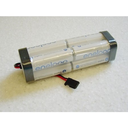 Panasonic Eneloop Zenderaccu NiMH 9,6 Volt 2000mAh uni (servo) connector