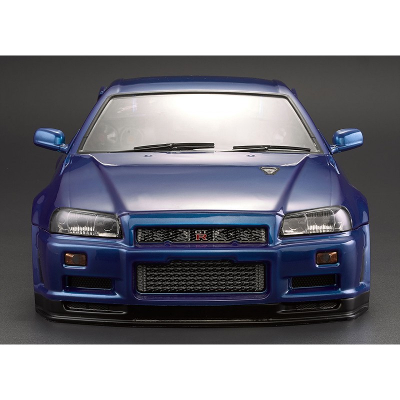 Killerbody Nissan Skyline R34 Finished Body 195mm 1/10 Blue