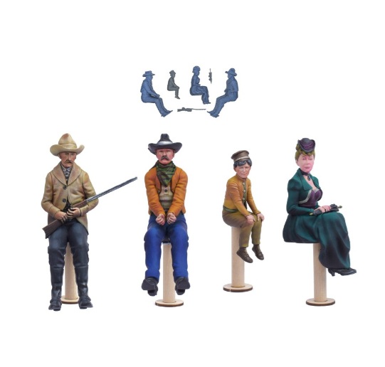 Artesania Latina Set van 4 Figuren in Resin voor Stagecoach 1/12