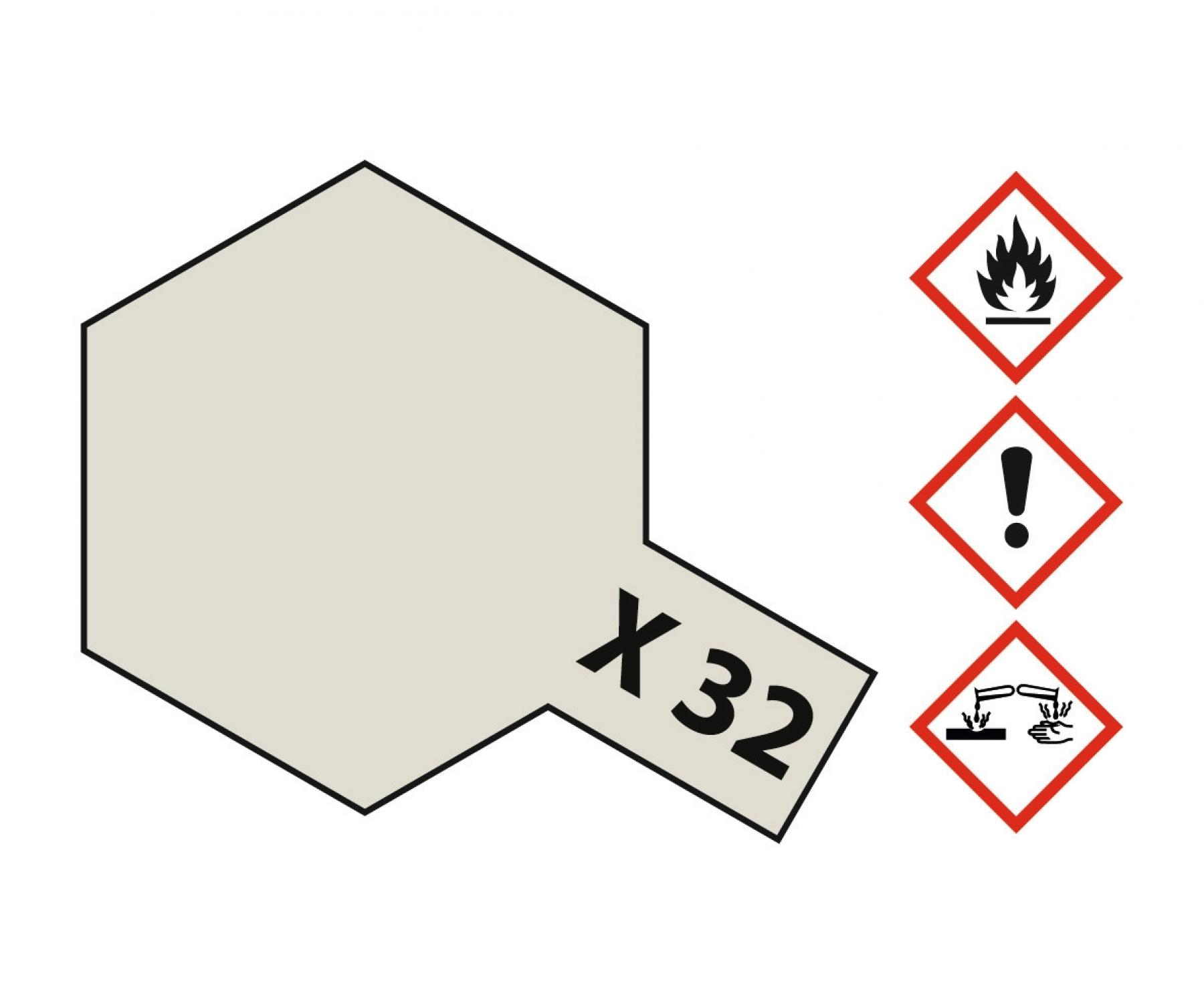 X32 Potje Titanium Silver brillant 23ml Tamiya