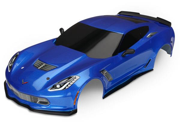 Traxxas Body Chevrolet Corvette Z06 blue (painted decals applied)