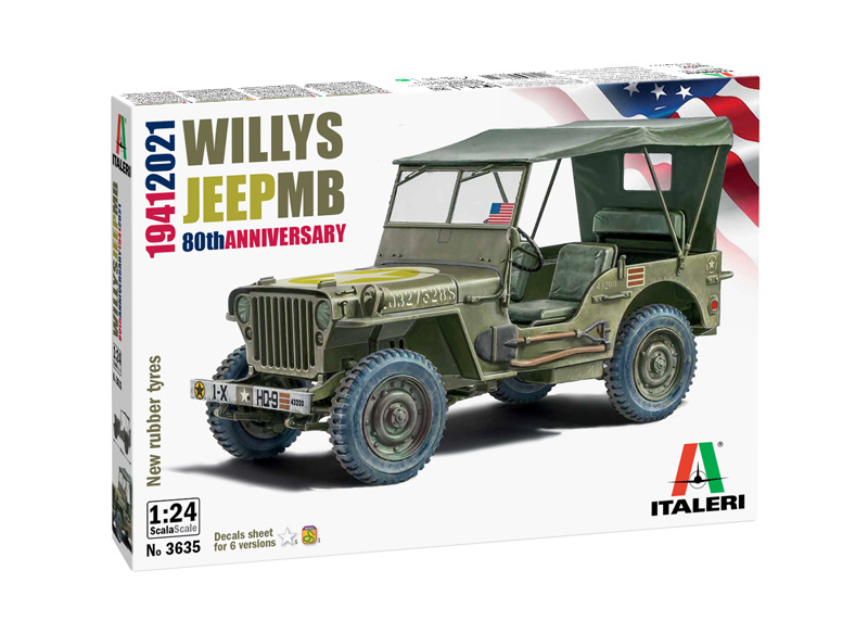 Italeri Willys Jeep MB 80th Anniversary 1941-2021 1/24