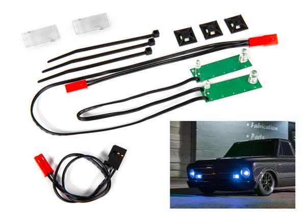 Traxxas LED light set front complete (blue) (includes light harness power harness zip ties (9))